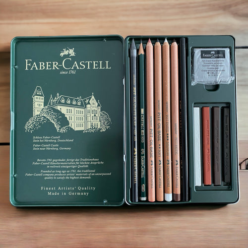 12-piece Pitt Monochrome set. Faber-Castell